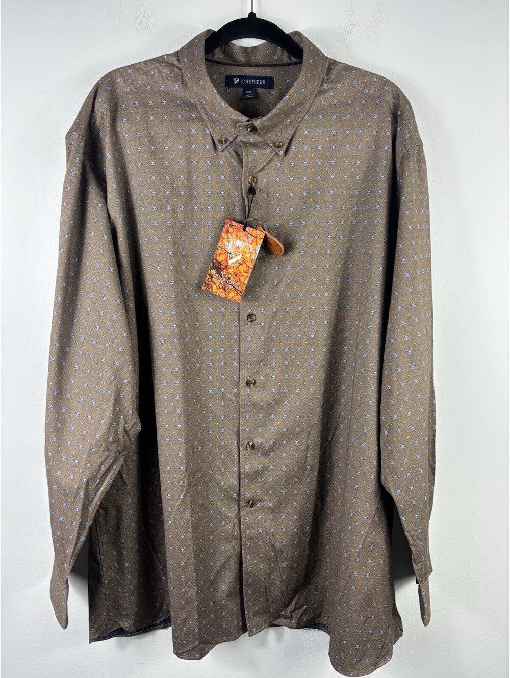 NWT Cremieux  Fox Print Shirt  Down East Collection Button Sz XXL Long Sleeve